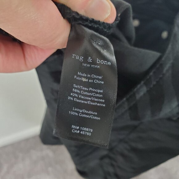 NWT Rag & Bone Nina High Rise Ankle Skinny Jeans Zebra Size 25 - Picture 15 of 16